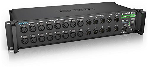 Motu Stage Box 16 X 12 Scheda Audio Avb Ethernet/Usb e Mixer, Nero