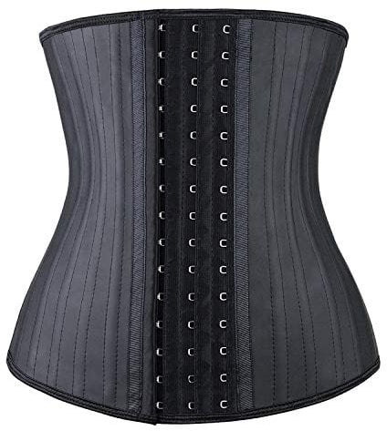 YIANNA Waist Trainer for Women Latex Steel Boned Corset Cincher Weight - Black ( 25 Steel Boned ) - 4XL