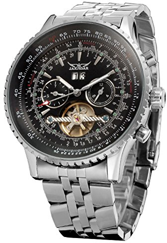 FORSINING Men's Automatic Tourbillon Complete Calendar Wrist Watch JAG034M4S2