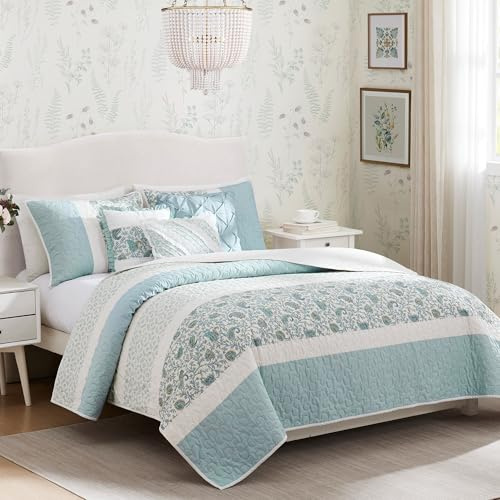 Madison Park Shabby Chic Cotton Quilt Set, 6PC King/Cal King Coverlet