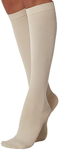 SOLIDEA Unisex Relax Kniehoch Kniestrumpf 70 Abgestufte Kompression 12/15 mmHg (Beige, S)