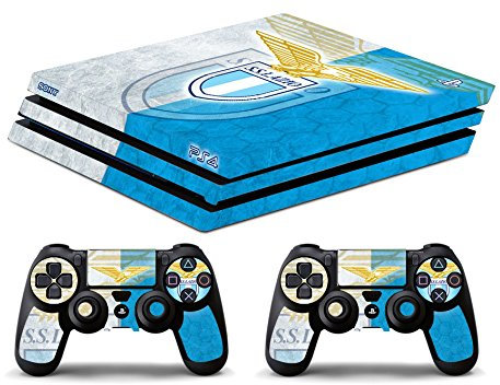 Skin Compatibile per Ps4 PRO - limited edition DECAL COVER ADESIVA BUNDLE - VINILE LUCIDO (Lazio)