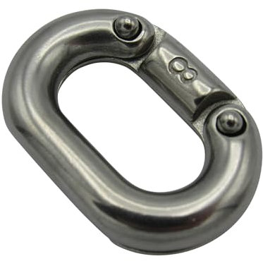 Secure Fix Direct 8mm Split Connecting Link 316 Stainless Steel - Repair Chain Mending Shackle