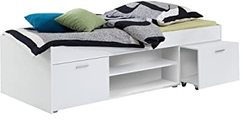 FMD Möbel 810-001 Bett Carlo, 203,5 x 58,5 x 95,5 cm, weiß
