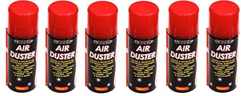 6 X 200ml Air Duster with Straw Cleaning Cleaner for Keyboards, Dashboards, Computers, Scanners, Printers & Much More