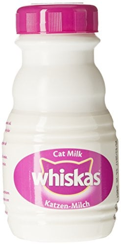 WHISKAS Gourmet Milchflaschen für Katzen und Kätzchen — mit Vitaminen und Kalzium — 5 Stück (3 x 200 ml)