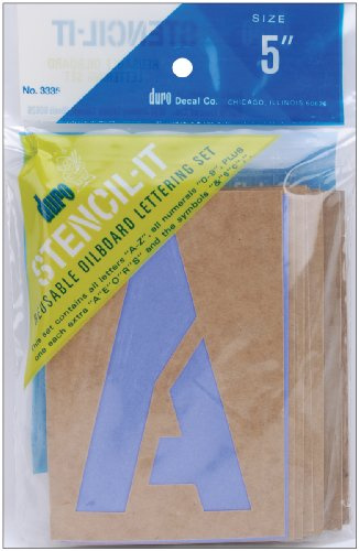 DURO by Graphic Products 3335 Stencil-It Oil Board Stencil Set, 5