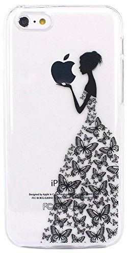 Jiaxiufen Coque de protection hybride double à motif pour iPhone 5C Transparent