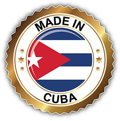 postwalldecor Made In Cuba Label Hochwertigen Auto-Autoaufkleber 12 x 12 cm