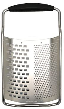 Fackelmann 45372 Râpe à fromage 2 en 1, Acier inoxydable, 22 x 12,7 cm | Reibe fein oder grob, zwei Körnungen für Käse und Gemüse, robuster Edelstahl, griffiger Griff, Format 22 x 12,7 cm