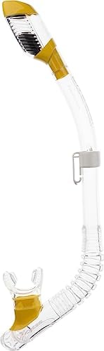 Cressi Unisex - Kinder Schnorchel Minidry, clear/gelb,one size, ES258810
