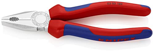 KNIPEX 03 05 180 Pinza universale con manici comfort cromata 180 mm