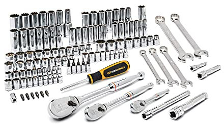 Gearwrench 83001 SAE/Metric Socket 118 Piece Set, 1/4 x 3/8 x 1/2