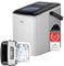 TZS First Austria Eiswürfelmaschine - Edelstahl Ice Cube Maker - 9 Würfel in 7-9 Minuten| Würfel S/L | 12 kg 24 Std | Eiswürfelbereiter 1,8 L Wassertank, 120W - LED Bedienpanel & tragbarer Griff