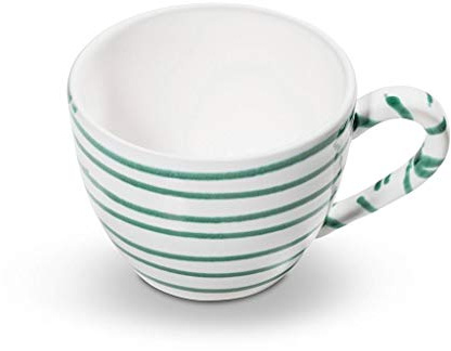 GMUNDNER KERAMIK Teetasse Maxima Füllmenge : 0.4 Liter Grüngeflammt Geschirr, handgemacht in Österreich