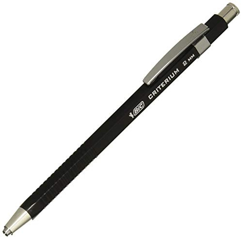 BIC 11731 Porte-mines Critérium Aluminium 2 mm Noir