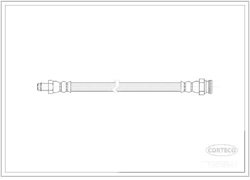 Corteco 19018567 Bremsschlauch hinten | 19018567 Kompatibel mit 164 (164_)