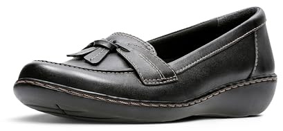 Clarks Women's Ashland Bubble Loafer, Black, 7 Narrow