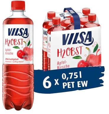 VILSA H2Obst Apfel-Kirsche, 6 x 0,75 l PET