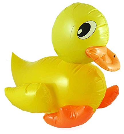 2 gelbe Enten, 42 cm groß, aufblasbar