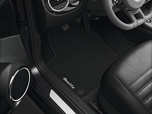 Volkswagen Original Premium Velours Fußmatten mit Schriftzug VW Beetle (5C) 4-teilig schwarz (A - Schriftzug Beetle)