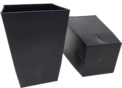 GREEN24 Übertöpfe 12,5x9x9cm anthrazit - 30 Stck - Dekorativer Übertopf für 9er Anzuchttöpfe - Blumentopf Pflanztopf eckig wasserdicht.