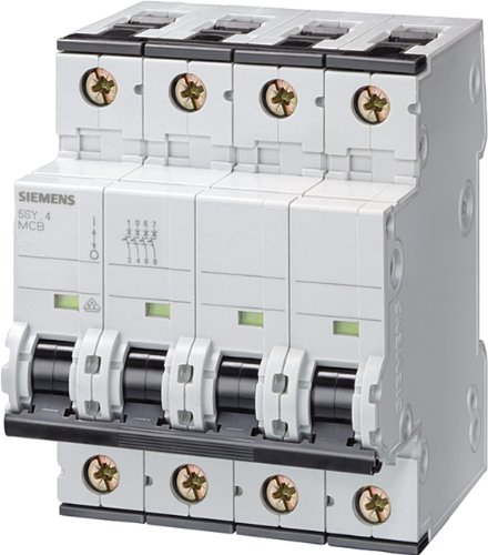 Siemens 5SY46166 Supplementary Protector, UL 1077 Rated, 3 Pole Breaker + Neutral, 16 Ampere Maximum, Tripping Characteristic B