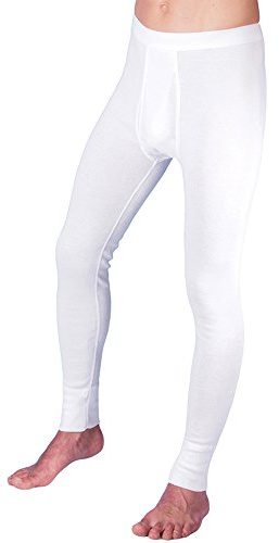 HERMKO 3540 Herren Lange Unterhosen mit Eingriff und Weichbund aus 100% Bio-Baumwolle in Feinripp