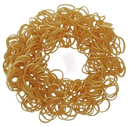 ETHAHE 600pcs Metallic Gold Latex-free Loom Refill Rubber Bands Pack Bracelets with 24 S-Clips & 1 Hook