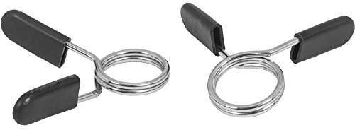 GORILLA SPORTS® Federverschlüsse - Paar, Klemme für 30mm Hantelstangen, aus Stahl - Federclip, Hantelverschlüsse, Feststeller, Gewichtheben, Hantelbefestigung, Langhantel-Kragen Clips, Gewichtheben