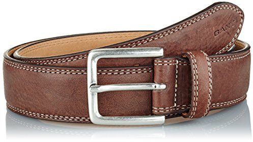 GANT Herren Gürtel CLASSIC JEANS BELT, Gr. 85 cm, Grau (DARK BROWN 205)