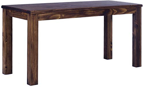 B.R.A.S.I.L.-Möbel Esstisch Rio Classico 150x73 cm Eiche antik Holz Pinie Massivholz Esszimmertisch Echtholz ausziehbar vorgerichtet für Ansteckplatten