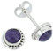 Ohrstecker 925 Silber Amethyst lila Stein Edelstein Ohrringe echt Silber Damen Sterling Silber Stecker Geschenk(MOS-028-01)