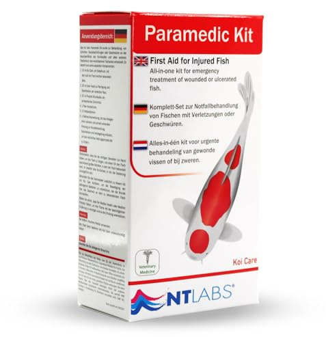 NT Labs Koi Care Paramedic Kit, Koi Carp, Angling Fish, First Aid Set | Essential first aid kit treats hook holds, unhooking mat abrasions and ornamental koi ulcers to protect open wounds.