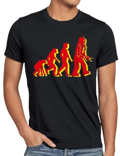 style3 Roboter Evolution Herren T-Shirt Sheldon