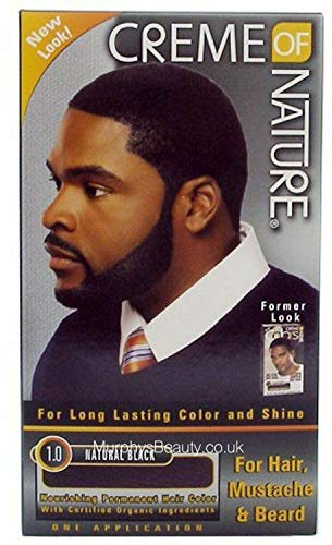 Cream of Nature Mens Hair Colour for Mustaches Beard Natural Black