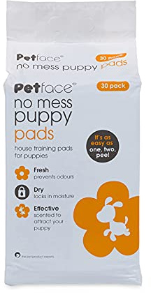 Petface 30 No Mess Puppy Pads (Pack of 1) | Absorbent, Scented Pads for Odour Control, for Housetraining & Incontinence