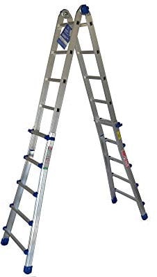 SCALA IN ALLUMINIO TELESCOPICA MARCHETTI EQUIPE GRADINI 9+9