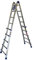 SCALA IN ALLUMINIO TELESCOPICA MARCHETTI EQUIPE GRADINI 9+9