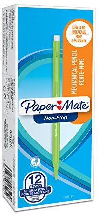 Paper Mate Non Stop-Druckbleistift | 0,7 mm | HB 2 | Schaft in sortierten Neonfarben | 12er-Box