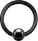 Treuheld Piercing Klemmring - Stahl - Schwarz - 1.6mm [09.] - 1.6 x 16 mm (Kugel: 6mm)
