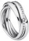 Heideman Ring Damen Trini aus Edelstahl Silber farbend poliert Damenring für Frauen Rollring Spielring Dreierring 52