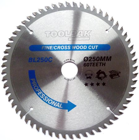 TCT Circular Saw Blade 250mm x 30mm x 60T Professional Toolpak