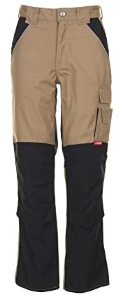Planam 2514028 Plaline Bundhose, Sand/Schwarz, Größe 28
