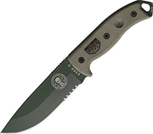ESEE ES5SKOOD Fissa Lama Messer, Unisex, Erwachsene, Grün, Einheitsgröße