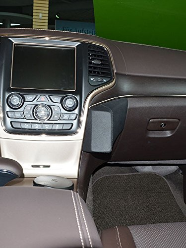 KUDA Handyhalterung passend für Jeep Grand Cherokee ab 06/2013 - Telefonkonsole für Smartphones, Handys, Navi und mehr – Kunstlederkonsole, schwarz, 1305