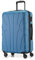 suitline - Hartschalen-Koffer Koffer Trolley Rollkoffer Reisekoffer, TSA, 66 cm, ca. 58 Liter, 100% ABS Matt, Cyanblau