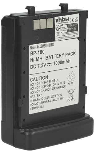 vhbw Akku kompatibel mit Icom IC-T42 | IC-T22, IC-T22E, IC-12A, IC-T22A, IC-T7, IC-T42A, IC-T42E Funkgerät, Walkie Talkie (1000 mAh, 7,2 V, NiMH)