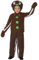 Smiffys Costume pain d'épice pour enfant, Brun, avec haut, pantalon et coiffe