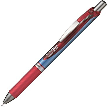 Pentel BLN75-BO Gel-Tintenroller EnerGel mit Druckmechanik und Nadelspitze, 1 Stück, 0.5 mm Ball